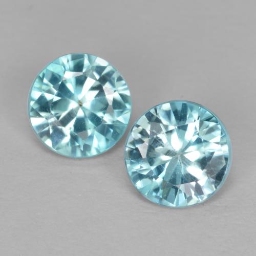 Achetez naturel 0.98ct Bleu clair Zircon gems, Coupe roude, En provenance Cambodge chez GemSelect. En stock, livraison internationale!