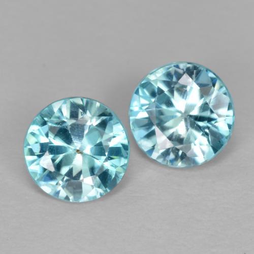 Achetez naturel 0.98ct Bleu clair Zircon gems, Coupe roude, En provenance Cambodge chez GemSelect. En stock, livraison internationale!