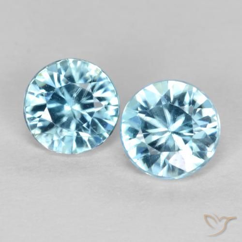 0.98ctw Naturel Bleu bébé Zircon, Tour, VS
