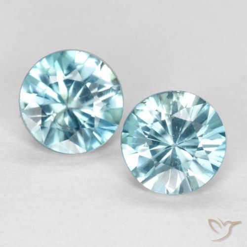 1.05ctw Naturel Bleu clair Zircon, Tour, VS