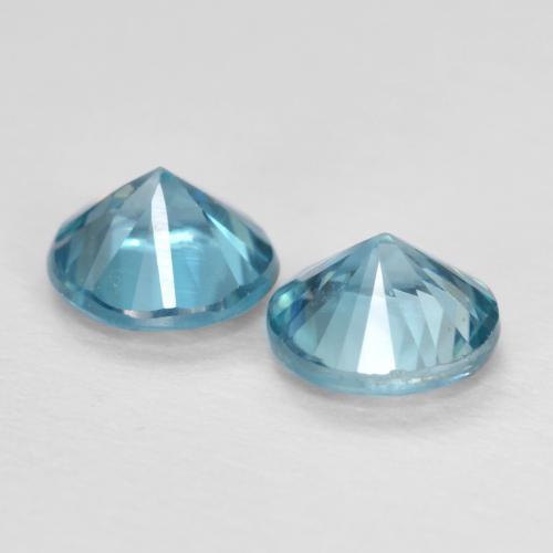 Achetez naturel 1,10ct bleue zircon gems, coupe roude, en provenance cambodge chez gemselect. en stock, livraison internationale!