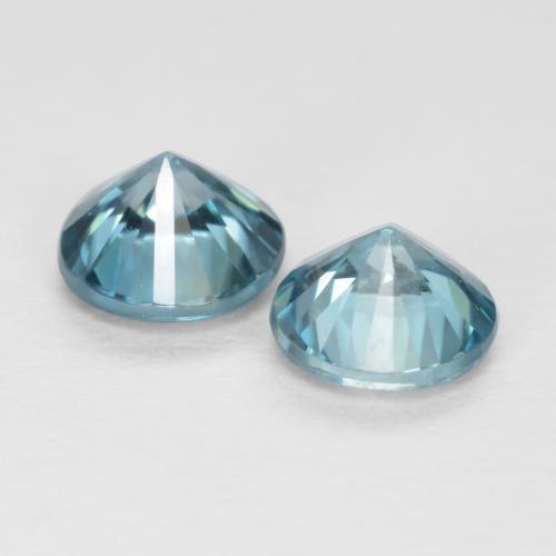 Achetez naturel 1,04ct bleue zircon gems, coupe roude, en provenance cambodge chez gemselect. en stock, livraison internationale!