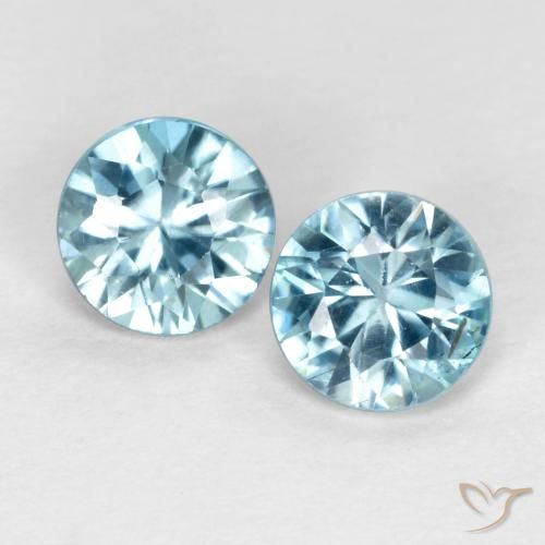 0.94ctw Naturel Bleu maya léger Zircon, Tour, VS