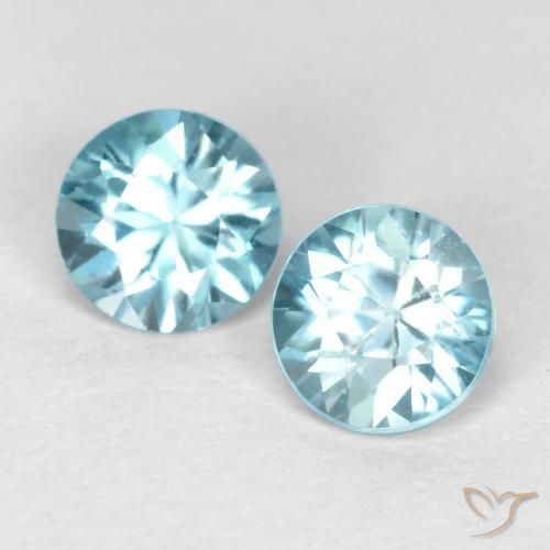 1.10ctw Naturel Bleu clair Zircon, Tour, VS