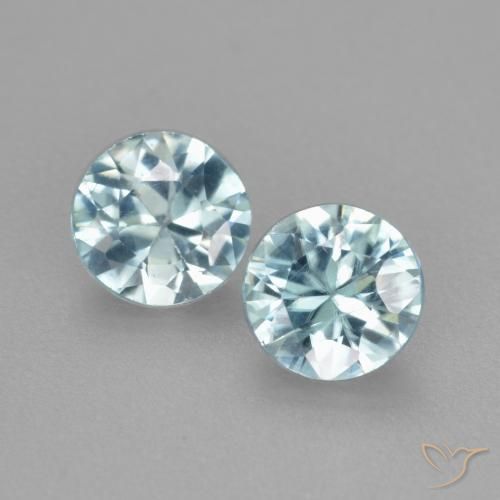 1.00ctw Naturel Bleu clair Zircon, Tour, VS
