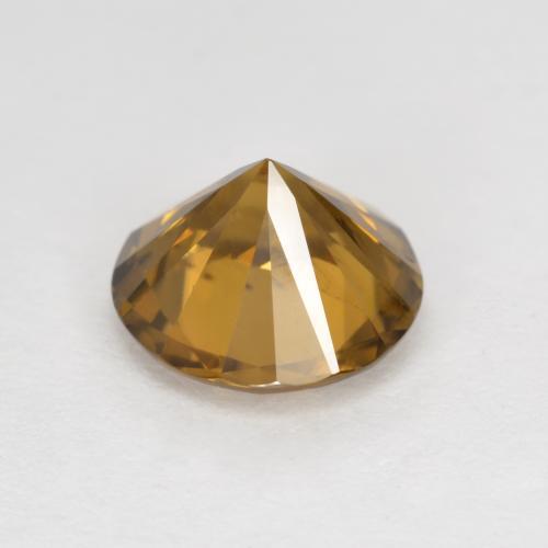 Zircon doré naturelle coupe roude, 2,62 ct, VS
