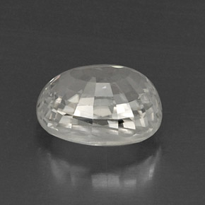 Zircon blanc naturelle coupe ovale, 8,64 ct, VVS