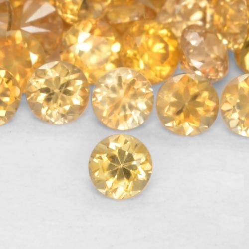 Achetez naturel 0,21ct doré zircon gems, coupe roude, en provenance sri lanka chez gemselect. en stock, livraison internationale!