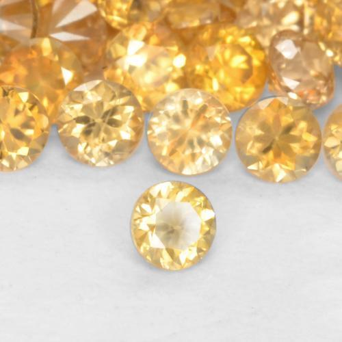 Achetez naturel 0,21ct doré zircon gems, coupe roude, en provenance sri lanka chez gemselect. en stock, livraison internationale!