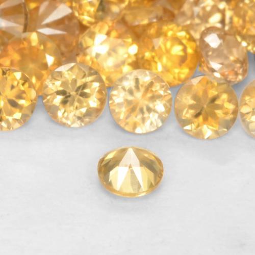 Achetez naturel 0,21ct doré zircon gems, coupe roude, en provenance sri lanka chez gemselect. en stock, livraison internationale!