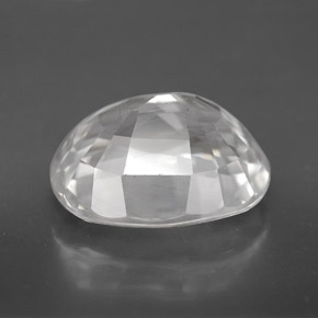 Zircon blanc naturelle coupe ovale, 9,99 ct, VVS