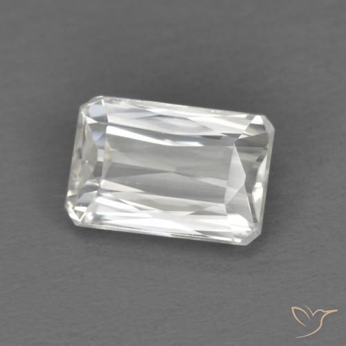 Zircon Blanc naturelle Octogone / coupe Émeraude, 1.38 ct, VVS-VS