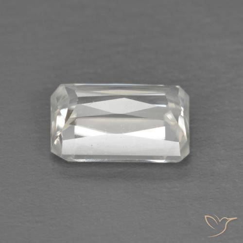 Zircon Blanc naturelle Octogone / coupe Émeraude, 1.38 ct, VVS-VS