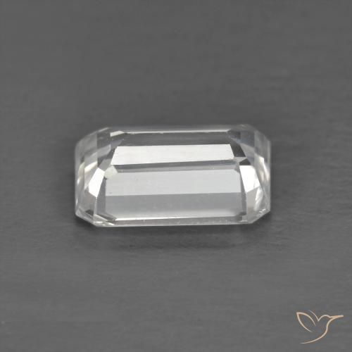 Zircon Blanc naturelle Octogone / coupe Émeraude, 1.45 ct, VVS-VS