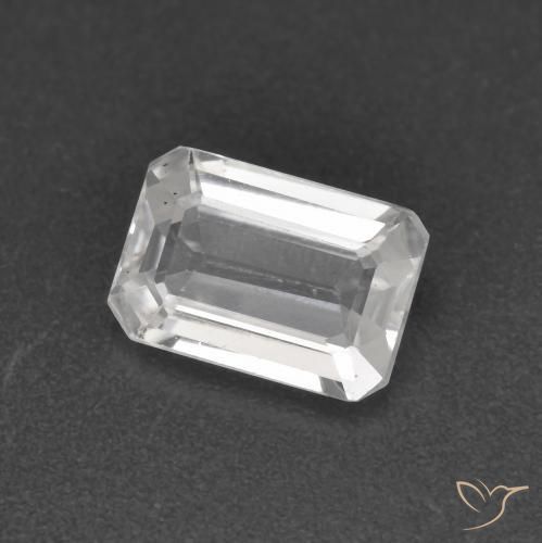 Zircon Blanc naturelle Octogone / coupe Émeraude, 1.41 ct, VS