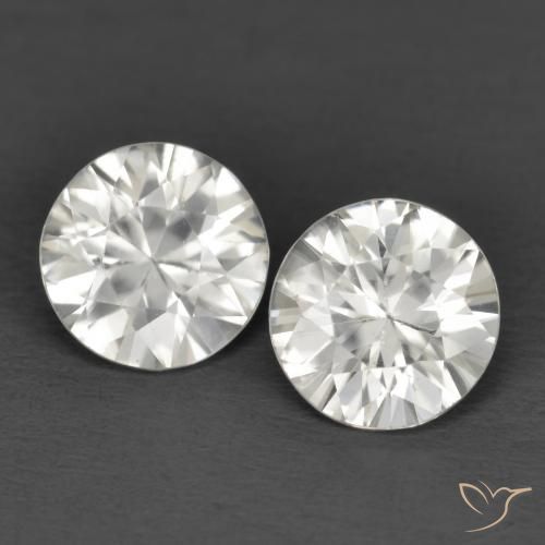 2.23ctw Naturel Blanc Zircon, Tour, VVS-VS