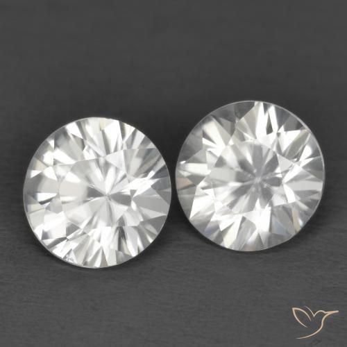 2.39ctw Naturel Blanc Zircon, Tour, VVS-VS