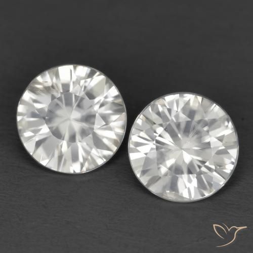 2.34ctw Naturel Blanc Zircon, Tour, VS
