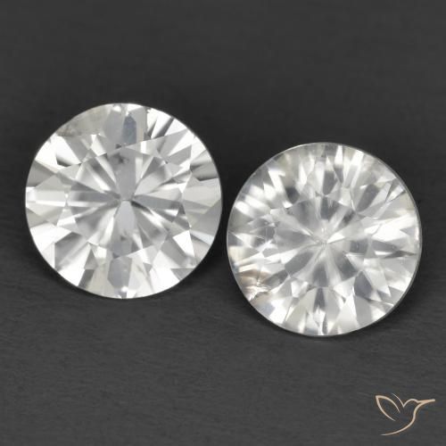 2.30ctw Naturel Blanc Zircon, Tour, VS