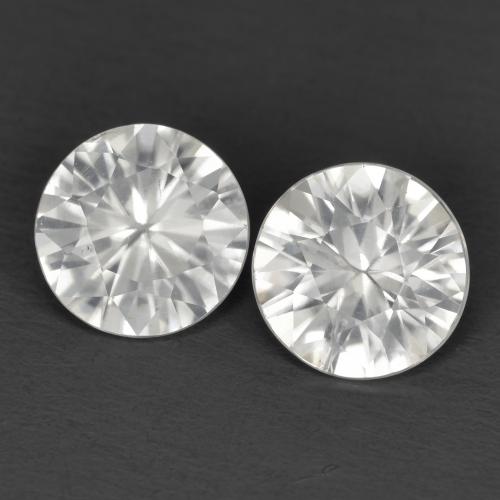 Achetez naturel 2,15ct blanc zircon gems, coupe roude, en provenance cambodge chez gemselect. en stock, livraison internationale!