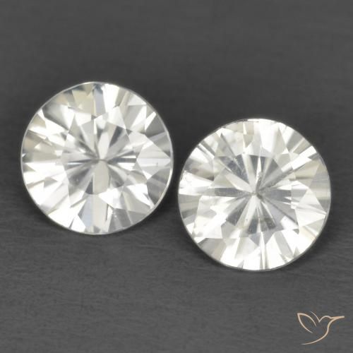 1.30ctw Naturel Blanc Zircon, Tour, VS