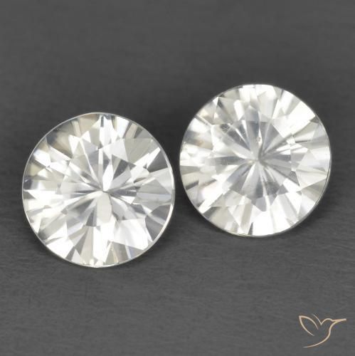 Achetez naturel 1.30ct Blanc Zircon gems, Coupe roude, En provenance Cambodge chez GemSelect. En stock, livraison internationale!