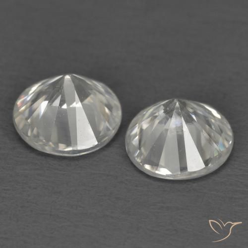 Achetez naturel 1.30ct Blanc Zircon gems, Coupe roude, En provenance Cambodge chez GemSelect. En stock, livraison internationale!