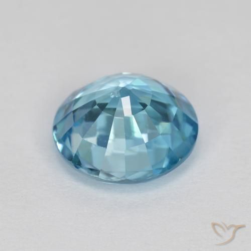 Zircon Bleu cyan naturelle Tour, 3.57 ct, VVS