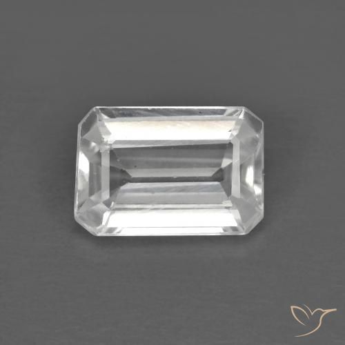 Zircon Blanc naturelle Octogone / coupe Émeraude, 1.34 ct, VVS-VS