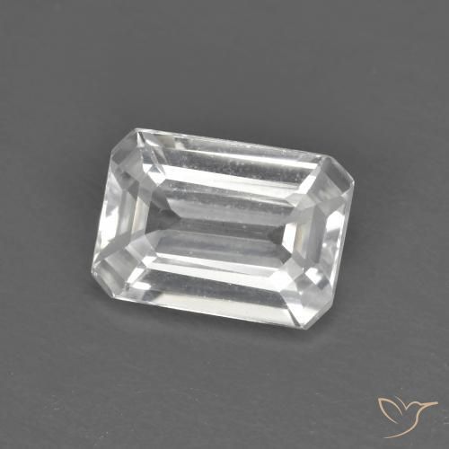 Zircon Blanc naturelle Octogone / coupe Émeraude, 1.43 ct, VVS-VS