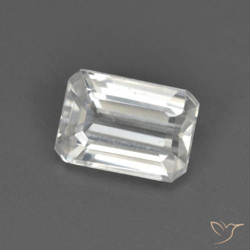 Zircon Blanc naturelle Octogone / coupe Émeraude, 1.55 ct, VS