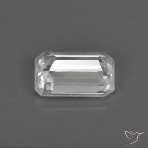 Zircon Blanc naturelle Octogone / coupe Émeraude, 1.55 ct, VS