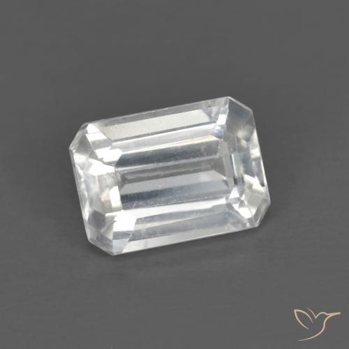 Zircon Blanc naturelle Octogone / coupe Émeraude, 1.58 ct, VVS