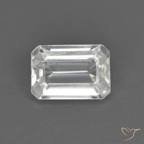 1.45ct Naturel Blanc Zircon, Taille émeraude, VVS-VS