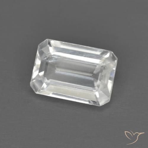 Zircon Blanc naturelle Octogone / coupe Émeraude, 1.45 ct, VVS-VS