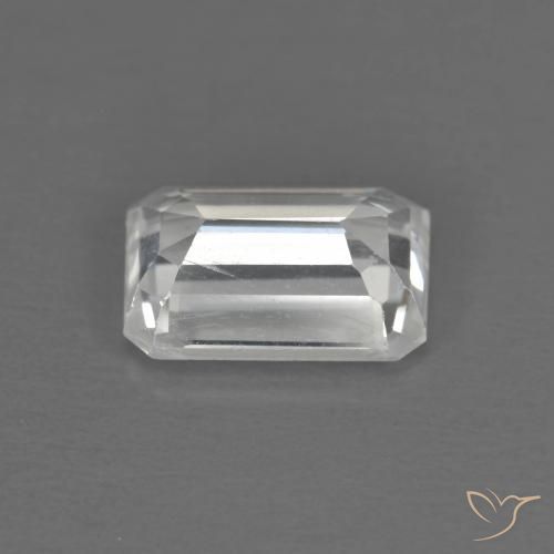 Zircon Blanc naturelle Octogone / coupe Émeraude, 1.45 ct, VVS-VS
