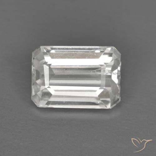 Zircon Blanc naturelle Octogone / coupe Émeraude, 1.55 ct, VS