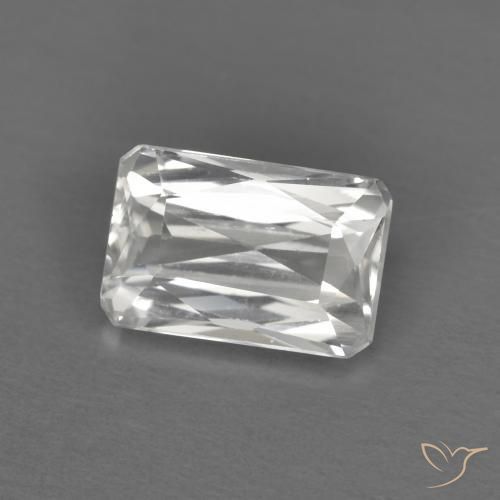 Zircon Blanc naturelle Octogone / coupe Émeraude, 1.32 ct, VVS