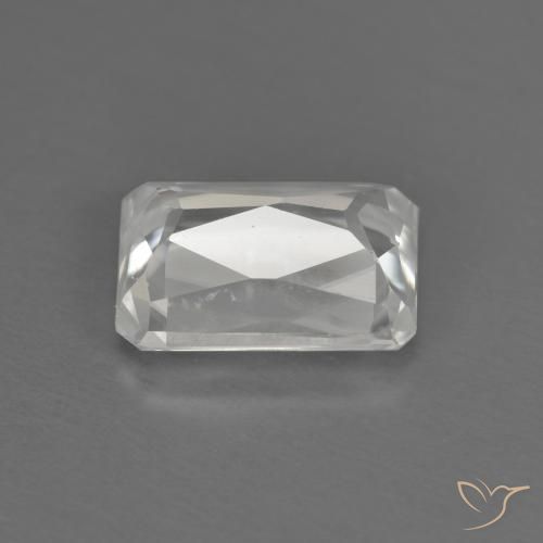 Zircon Blanc naturelle Octogone / coupe Émeraude, 1.50 ct, VVS