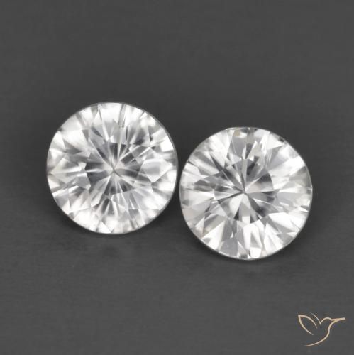 1.34ctw Naturel Blanc Zircon, Tour, VS