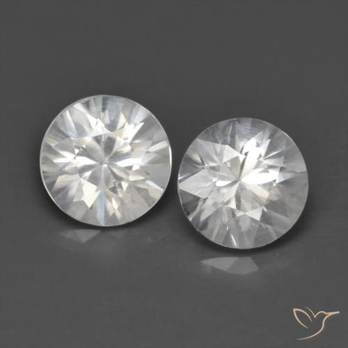 1.39ctw Naturel Blanc Zircon, Tour, VS
