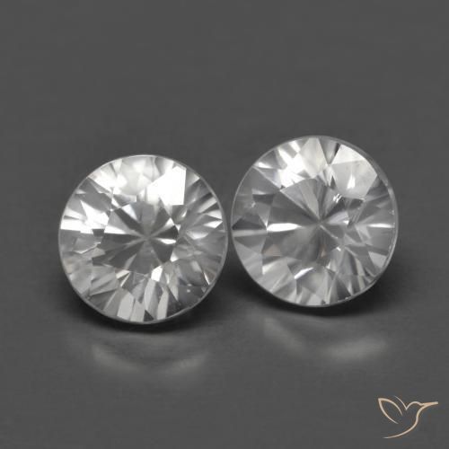 1.62ctw Naturel Blanc Zircon, Tour, VVS-VS
