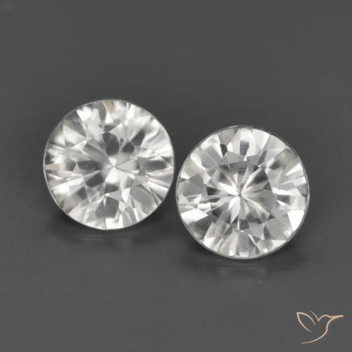 1.29ctw Naturel Blanc Zircon, Tour, VS