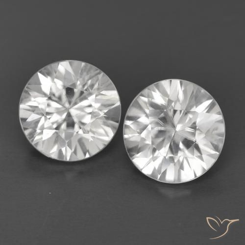 2.43ctw Naturel Blanc Zircon, Tour, VVS-VS