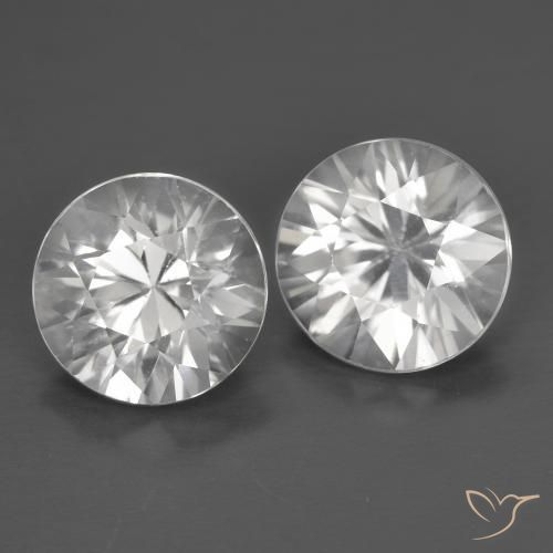 2.50ctw Naturel Blanc Zircon, Tour, VVS-VS