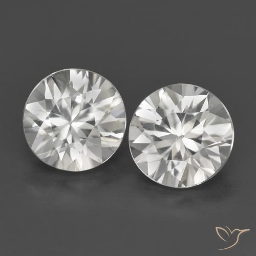 1.43ctw Naturel Blanc Zircon, Tour, VS