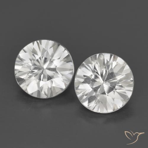 1.42ctw Naturel Blanc Zircon, Tour, VS