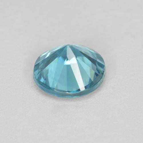 Zircon bleue naturelle coupe roude, 0,58 ct, VS