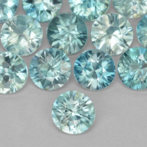 Achetez naturel 0,49ct bleue zircon gems, coupe roude, en provenance cambodge chez gemselect. en stock, livraison internationale!