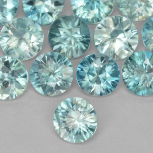 Achetez naturel 0,49ct bleue zircon gems, coupe roude, en provenance cambodge chez gemselect. en stock, livraison internationale!
